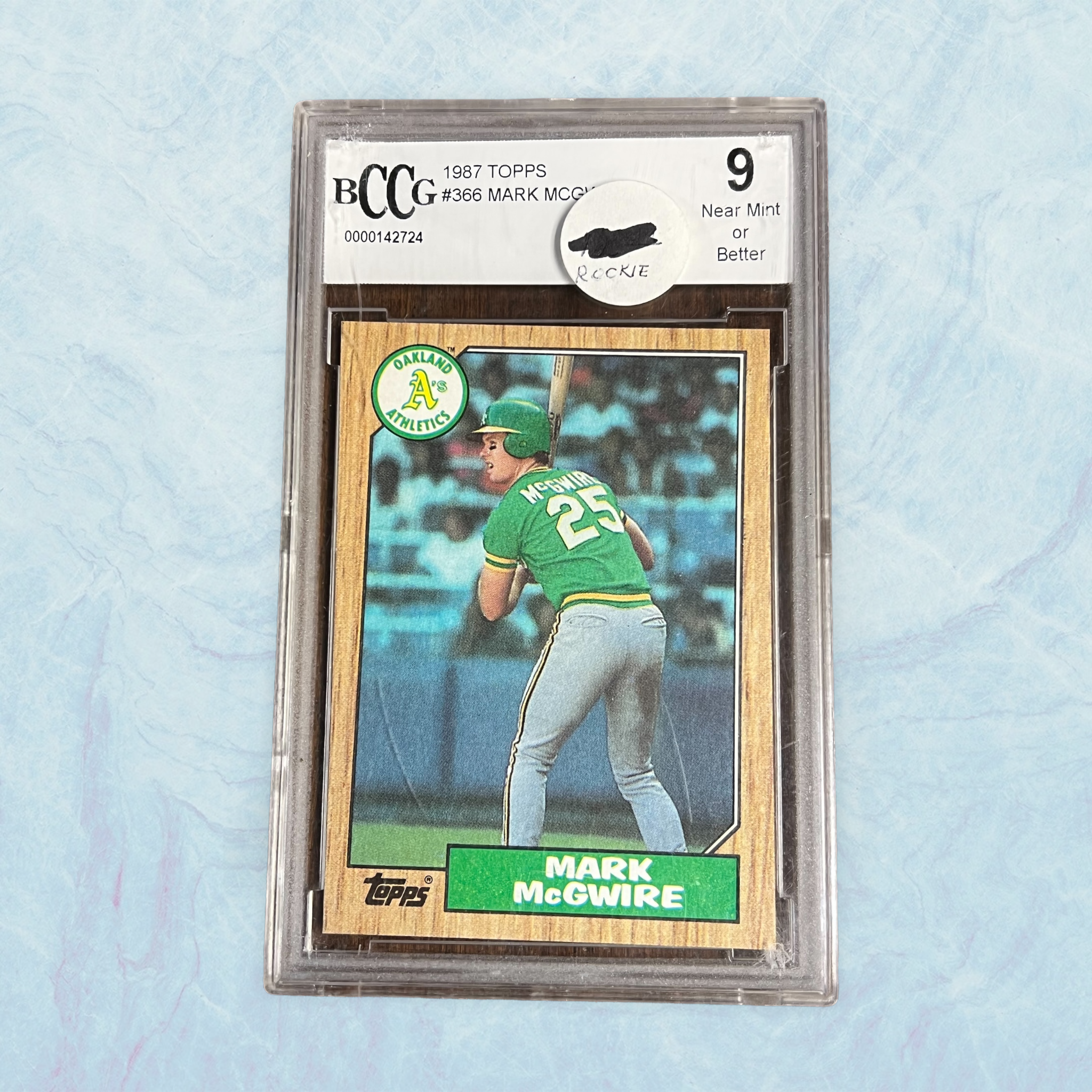 1987 Mark McGwire Topps #366 Signed Rookie Card RC Gem Mint